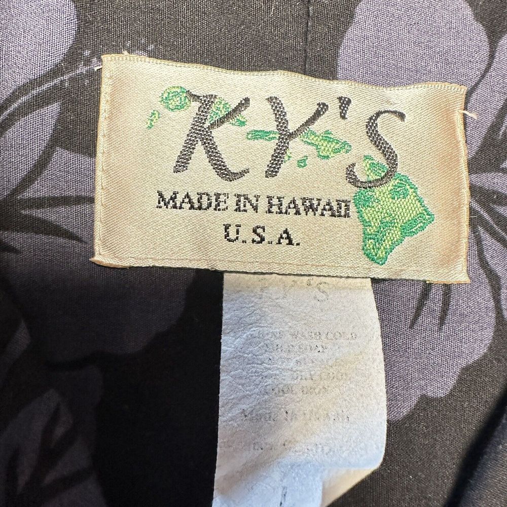 KYS Hawaiian Shirt Lager Beers & Floral Print Men's Large Black Made‎ in USA - Picture 3 of 7